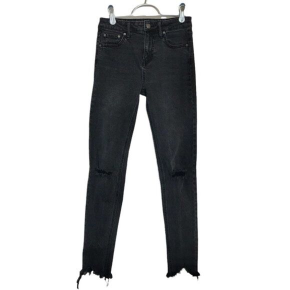 Wild Fable Jeans Women’s Size 0 Measures 26x26 9.5 Inch Rise Raw Cropped Hem - Picture 1 of 12